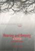 Greyscale photo of thorn tree at top, fading to grey at bottom, with white and deep red lettering of book title on front cover