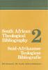 Title in both English and Afrikaans in white lettering on a mustard yellow background with an olive green horizontal band across the top of the cover, and at the bottom, smaller olive green lettering is used for the names of the 2 editors.