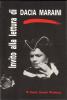 White lettering moving from vertical placement of first 4 words, to horizontal placement of  the words Dacia Maraini, with the author's name printed in bright red lettering at the bottom of the cover. the background is deep brown. There is a sepiatint black and white photo of an actress, midway in a dramatic interpretation, with hands outstretched.